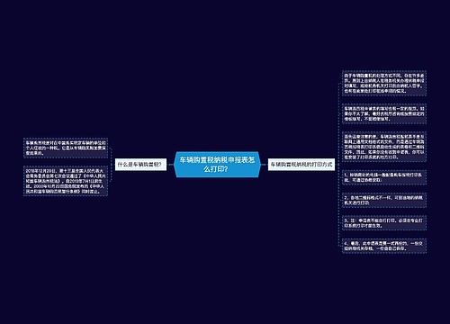 车辆购置税纳税申报表怎么打印？