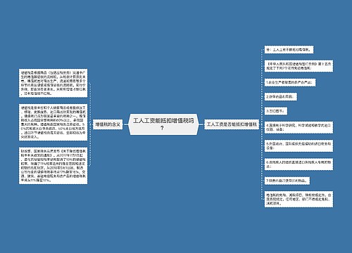 工人工资能抵扣增值税吗？