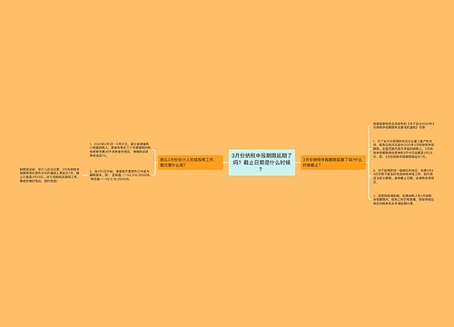 3月份纳税申报期限延期了吗？截止日期是什么时候？