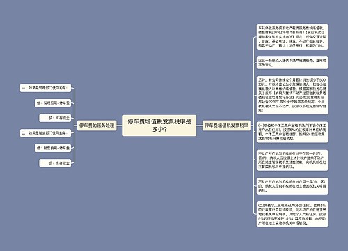 停车费增值税发票税率是多少?