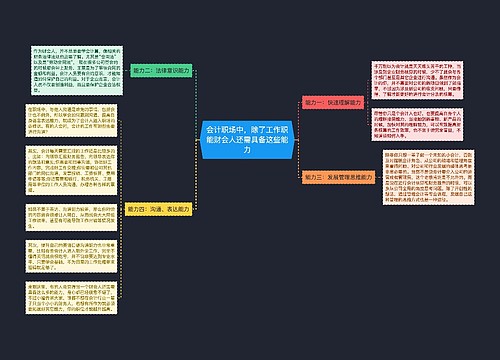 会计职场中，除了工作职能财会人还需具备这些能力