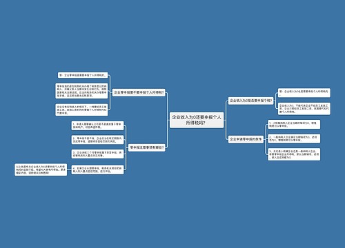 企业收入为0还要申报个人所得税吗？