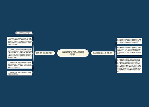 现金折扣可以计入财务费用吗？