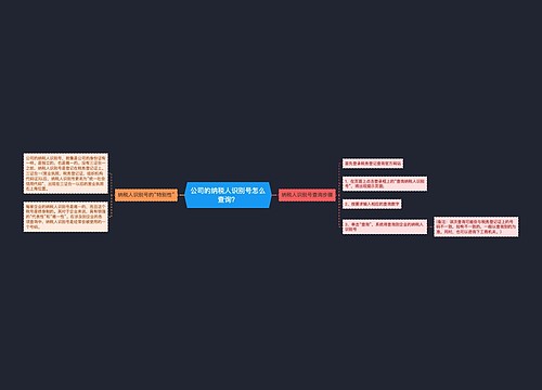 公司的纳税人识别号怎么查询？