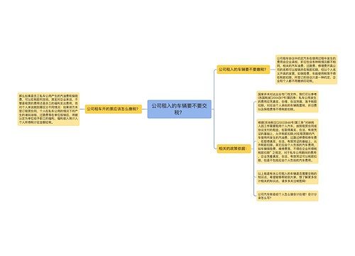 公司租入的车辆要不要交税？