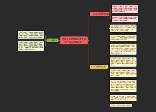 关联企业交易是否需要到税务机关办理备案？