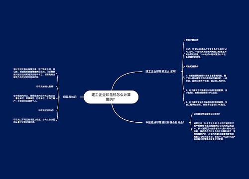 建工企业印花税怎么计算缴纳？