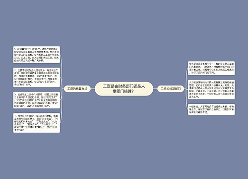 工资是由财务部门还是人事部门核算？