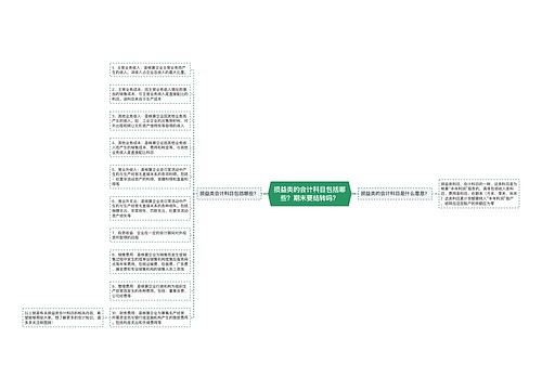 损益类的会计科目包括哪些？期末要结转吗？