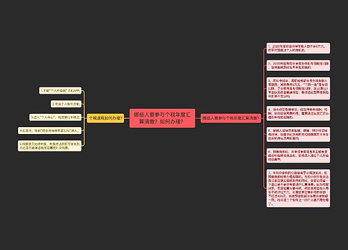 哪些人要参与个税年度汇算清缴？如何办理？