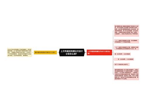 上月有留抵税额这月会计分录怎么做？