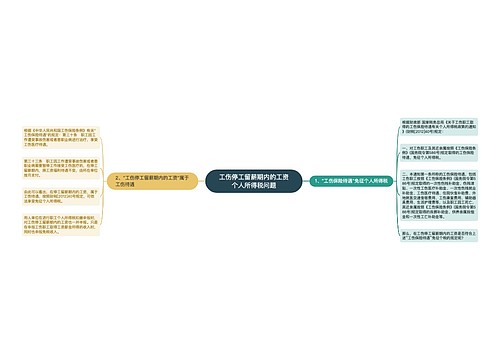 工伤停工留薪期内的工资个人所得税问题