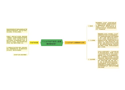 个人以不动产投资入股要缴纳哪些税？