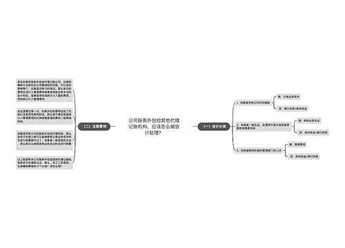 公司账务外包给其他代理记账机构，应该怎么做会计处理？