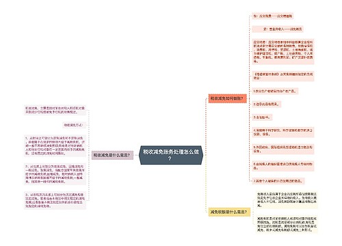 税收减免账务处理怎么做？