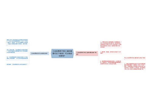 工会经费用于职工福利需要代扣个税吗？可以税前扣除吗？