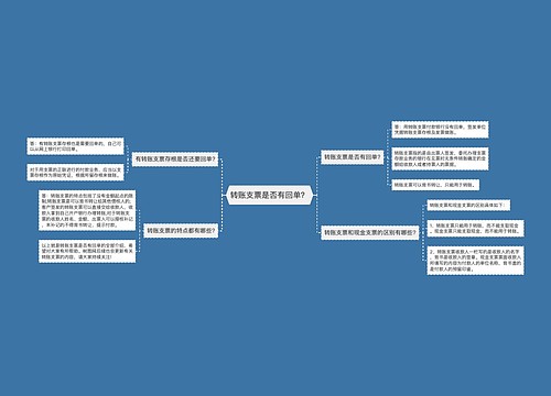 转账支票是否有回单？