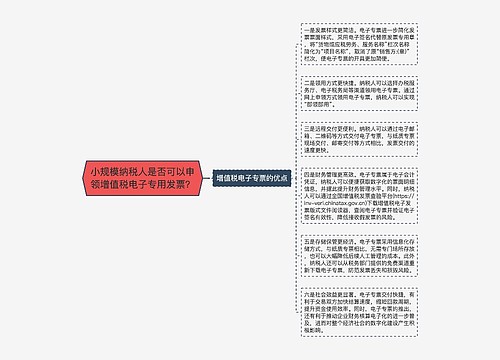 小规模纳税人是否可以申领增值税电子专用发票？