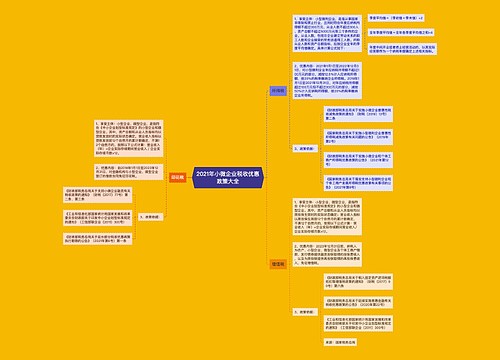 2021年小微企业税收优惠政策大全