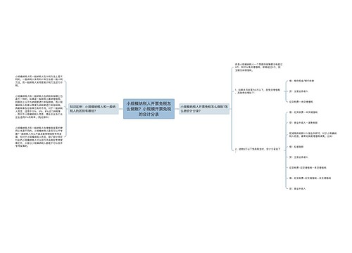 小规模纳税人开票免税怎么做账？小规模开票免税的会计分录思维导图