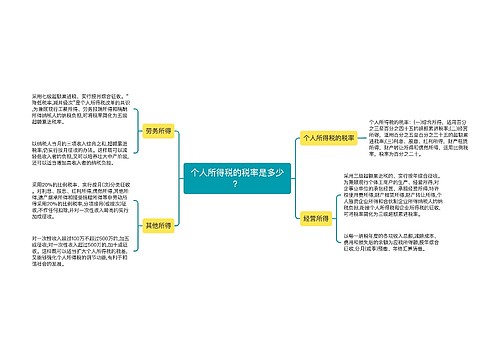 个人所得税的税率是多少？