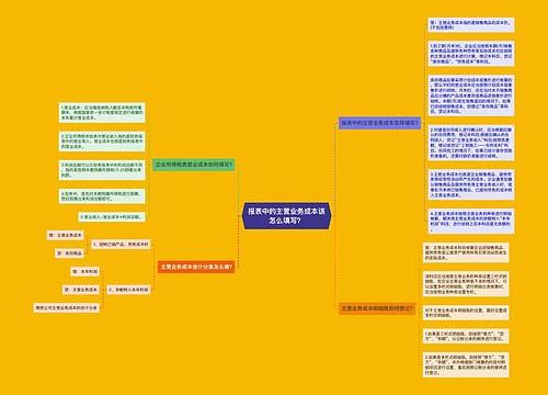 报表中的主营业务成本该怎么填写？