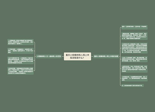 重庆小规模纳税人网上申报流程是什么？