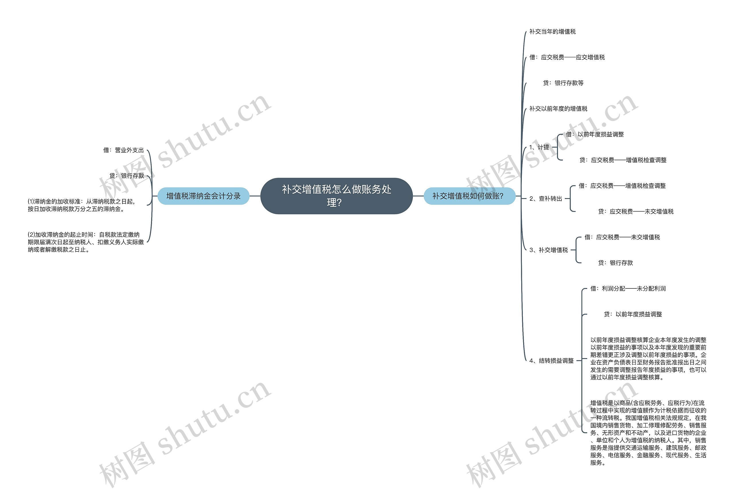 补交增值税怎么做账务处理？思维导图