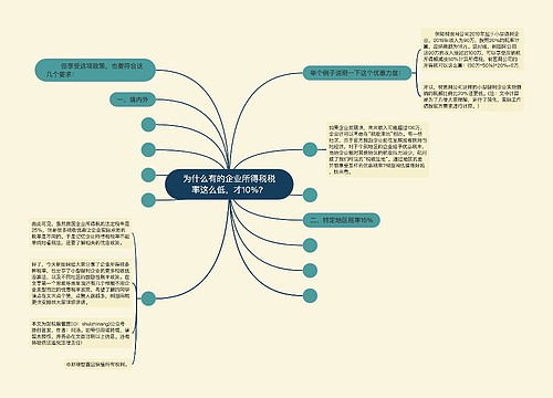 为什么有的企业所得税税率这么低，才10%？