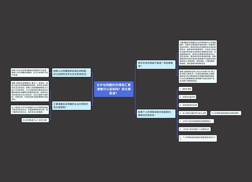 在外地预缴的所得税汇算清缴可以退税吗？税在哪里退？