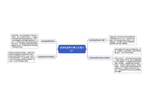 投资收益率计算公式是什么？