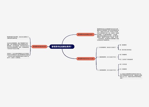 管理费用包括哪些费用？