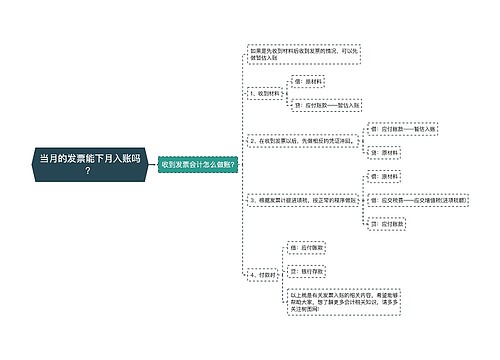 当月的发票能下月入账吗？