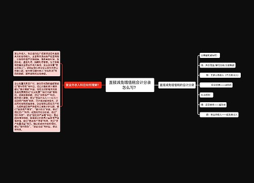 直接减免增值税会计分录怎么写？