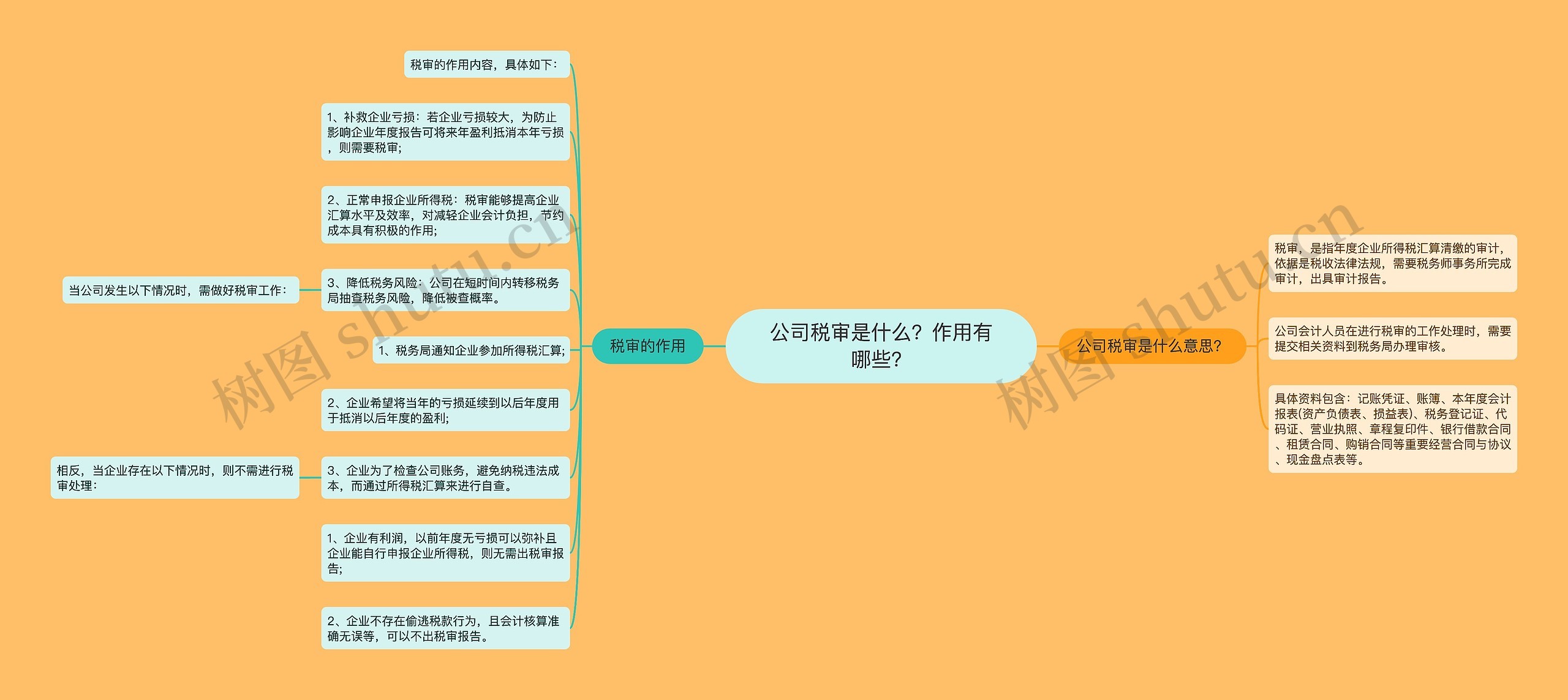 公司税审是什么？作用有哪些？思维导图