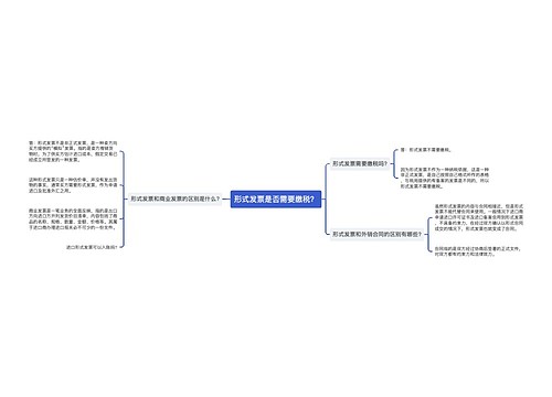 形式发票是否需要缴税？