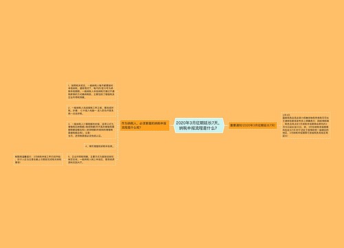 2020年3月征期延长7天，纳税申报流程是什么？