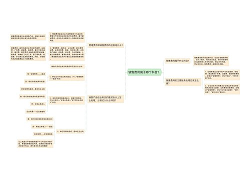 销售费用属于哪个科目？