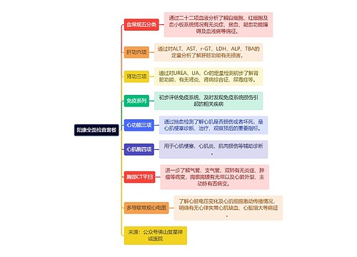 阳康全面检查套餐逻辑图