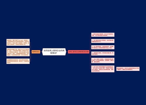 如何在网上查询企业的纳税情况？