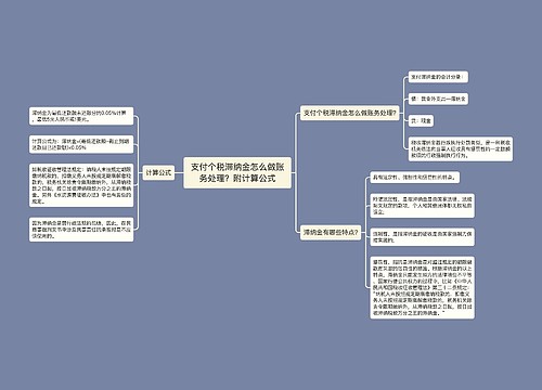 支付个税滞纳金怎么做账务处理？附计算公式