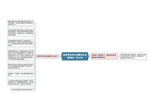 国税季报现金流量表必须要填吗？怎么填