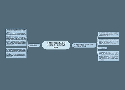 疫情期间防疫工作人员的补贴和奖金，需要缴纳个税吗？