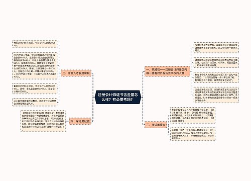 注册会计师证书含金量怎么样？有必要考吗？