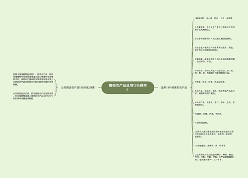 哪些农产品适用13%税率？
