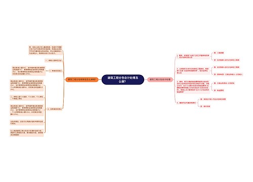 建筑工程分包会计处理怎么做？