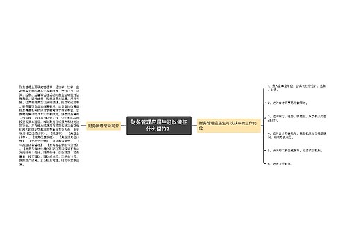 财务管理应届生可以做些什么岗位？