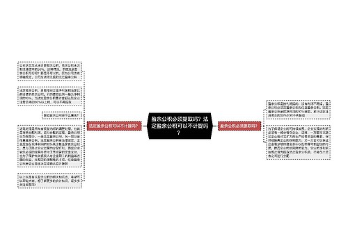 盈余公积必须提取吗？法定盈余公积可以不计提吗？