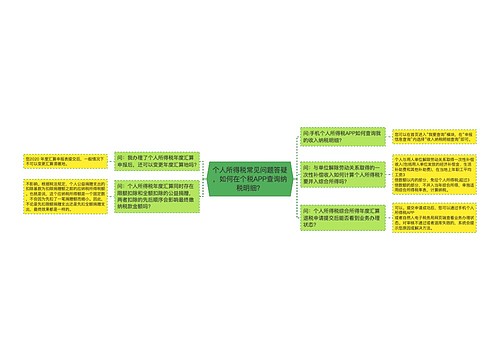 个人所得税常见问题答疑，如何在个税APP查询纳税明细？