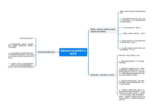 简易征收3%的进项税可以抵扣吗